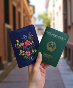 Alternative view of Wildflower Forest Embroidered Passport Cover - Handmade Floral Travel Wallet with Daisy, Lavender, Poppy | Gift for Nature Lovers & Women