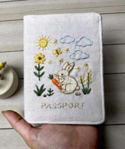 Embroidered Passport Cover with National Mascots - Handmade Travel Wallet with Animal Symbols | Custom Gift for Travelers & Culture Lovers - Image 9