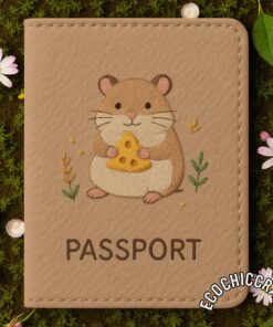 Alternative view of Hand Embroidered Passport Cover, Custom Pet Portrait Travel Wallet, Dog Cat Embroidery Passport Holder, Personalized Animal Travelers Gift