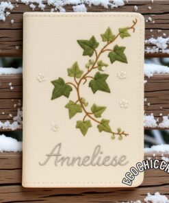 Embroidered Climbing Flower Passport Cover, Handmade Morning Glory Honeysuckle Rose Wisteria Jasmine Clematis Bougainvillea Travel Wallet