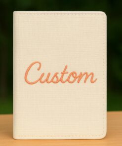 Personalized Embroidered Passport Cover, Custom Handmade Fabric Passport Holder Travel Wallet