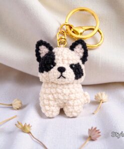 Alternative view of Crochet Dog Keychain - Handmade Dog Keychain, Husky Golden Alaska Amigurumi Puppy Bag Charm Gift, Bag Charm, Handmade Gift, Crochet Animal