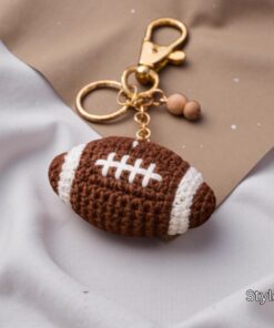 Alternative view of Crochet Sports Ball Keychain, Handmade Soccer Volleyball Basketball Tennis Ping Pong Ball Charm Gift, Sports Keychain, Ping Pong Ball