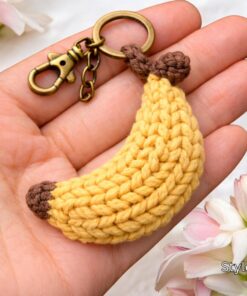 Crochet Fruit Keychain - Handmade Apple Grape Orange Pear Lemon Keychain, Cute Amigurumi Fruit Bag Charm Gift, Cute Marine Life Gift - Image 4