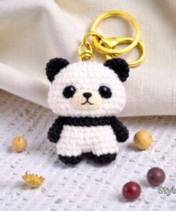 Alternative view of Crochet Bear Keychain, Handmade Bear Keychain, Panda Polar Brown Bear Amigurumi Bag Charm Gift, Bag Charm, Handmade Gift, Crochet Animal