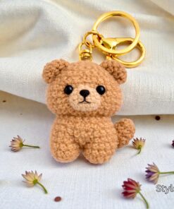 Crochet Bear Keychain, Handmade Bear Keychain, Panda Polar Brown Bear Amigurumi Bag Charm Gift, Bag Charm, Handmade Gift, Crochet Animal - Image 3