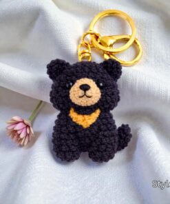 Crochet Bear Keychain, Handmade Bear Keychain, Panda Polar Brown Bear Amigurumi Bag Charm Gift, Bag Charm, Handmade Gift, Crochet Animal - Image 5