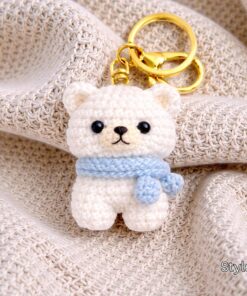 Crochet Bear Keychain, Handmade Bear Keychain, Panda Polar Brown Bear Amigurumi Bag Charm Gift, Bag Charm, Handmade Gift, Crochet Animal - Image 7