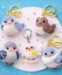 Crochet Dove Keychain - Handmade Pigeon Keychain, Amigurumi Bird Bag Charm, Peace Symbol Gift, Handmade Gift, Crochet Animal, Crochet Bird