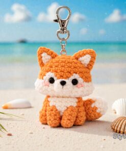 Crochet Cute Fox Keychain - Handmade Fox Amigurumi, Fox Bag Charm, Fox Keychain, Animal Keyring Gift, Handmade Gift, Crochet Animal - Image 3