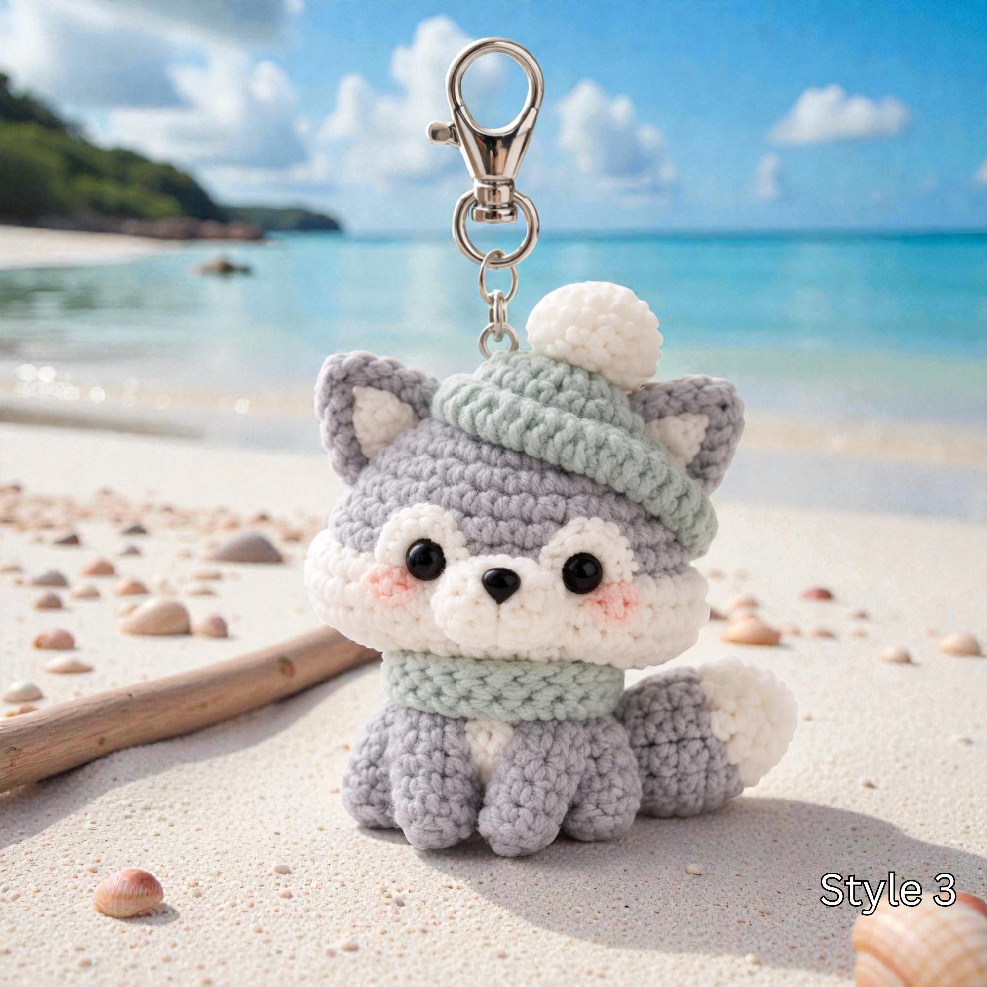 Crochet Cute Fox Keychain - Handmade Fox Amigurumi, Fox Bag Charm, Fox Keychain, Animal Keyring Gift, Handmade Gift, Crochet Animal - Image 4