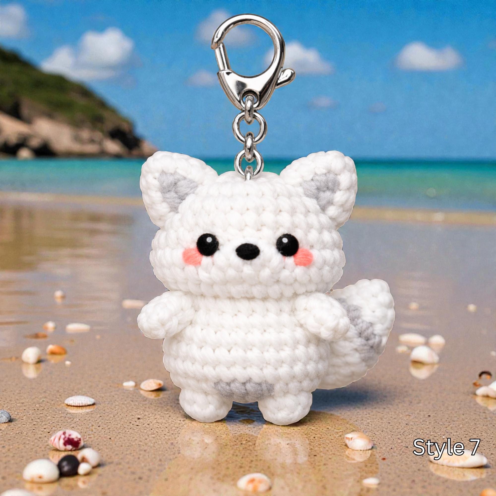 Crochet Cute Fox Keychain - Handmade Fox Amigurumi, Fox Bag Charm, Fox Keychain, Animal Keyring Gift, Handmade Gift, Crochet Animal - Image 8