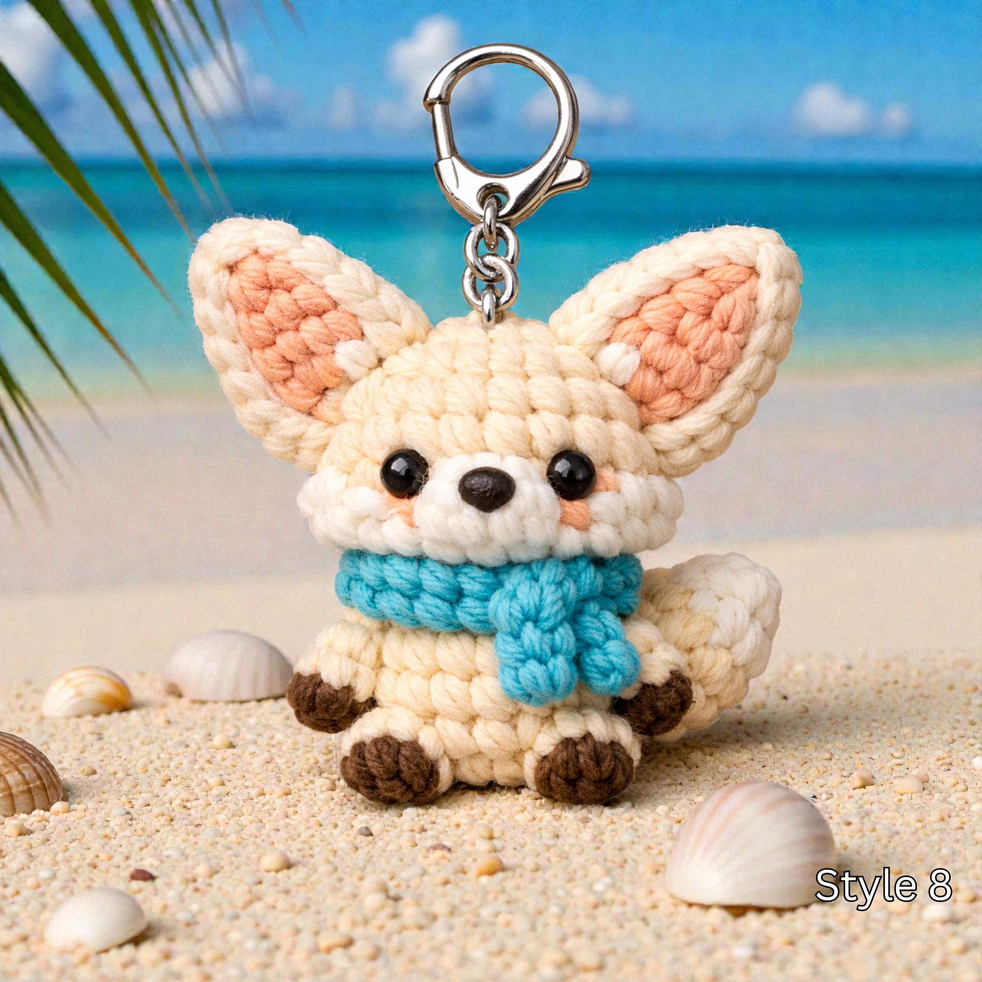 Crochet Cute Fox Keychain - Handmade Fox Amigurumi, Fox Bag Charm, Fox Keychain, Animal Keyring Gift, Handmade Gift, Crochet Animal - Image 9
