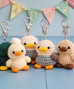 Crochet Duck Keychain - Handmade Duck Keychain, Amigurumi Duck Bag Charm, Cute Farm Animal Gift, Handmade Gift, Crochet Animal