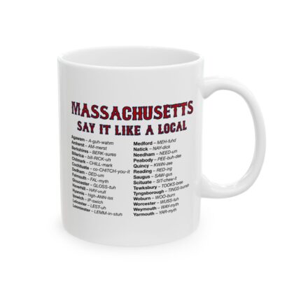 Massachusetts Town Names Mug