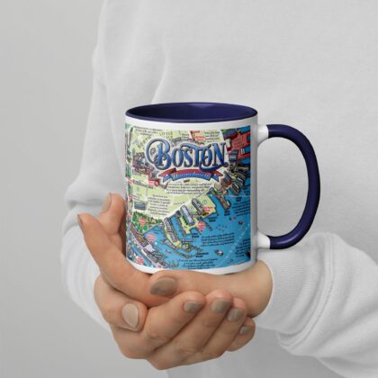 Boston Dark Blue Accent Mug