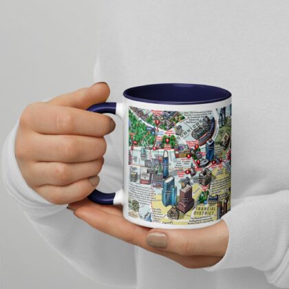 Alternative view of Boston Dark Blue Accent Mug