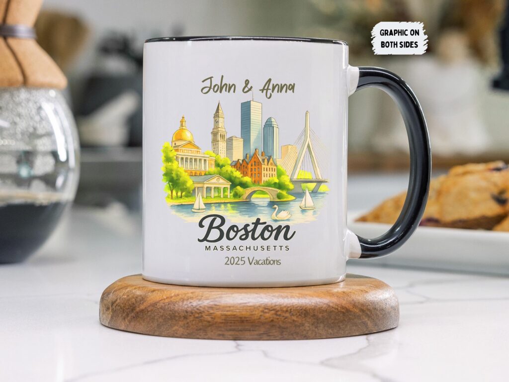 Personalized Boston ceramic mug