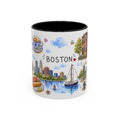 Illustrated Boston Souvenir Accent Mug