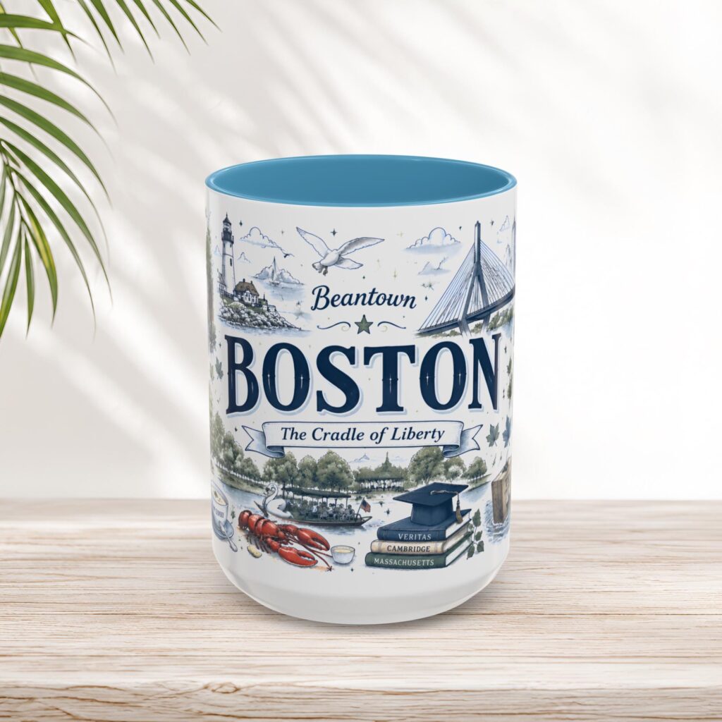 Boston Coffee Mug - 11oz, 15oz , Massachusetts Souvenir with…