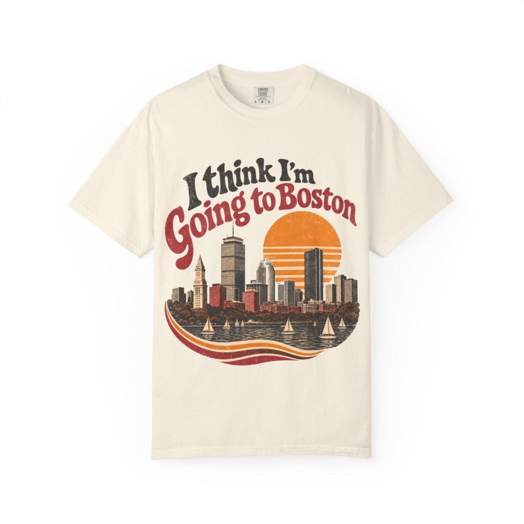 Boston skyline retro t-shirt